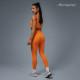 Легинсы женские спортивные в рубчик ONLYTOP, размер 42 (S), цвет абрикосовый