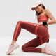 Легинсы спортивные женские MINAKU: SPORTLY, красные, размер 46 (L)