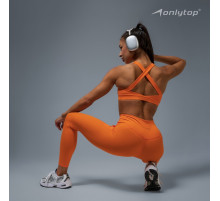 Легинсы женские спортивные ONLYTOP Comfort, размер 42 (S), оранжевые