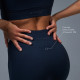 Легинсы женские спортивные в рубчик ONLYTOP, размер 46 (L), синие