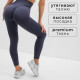 Легинсы спортивные женские MINAKU: SPORTLY, синие, размер 46 (L)