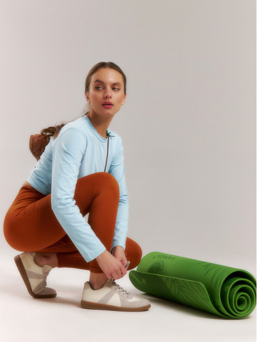 Легинсы спортивные женские MINAKU: SPORTLY, коричневые, размер 44 (M)