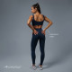 Легинсы женские спортивные в рубчик ONLYTOP, размер 46 (L), синие