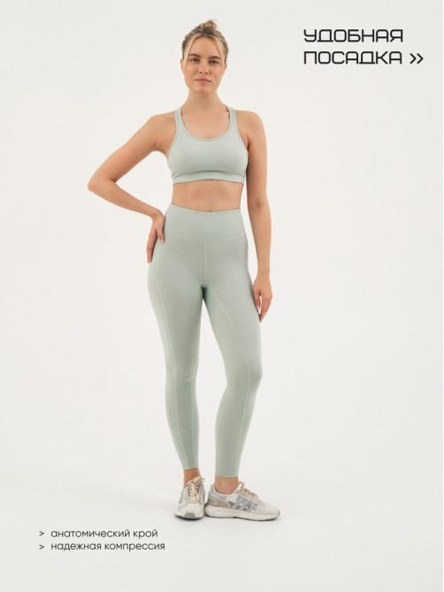 Легинсы женские спортивные с компрессией Resport, размер 48 (L), цвет мятный