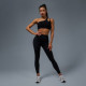 Легинсы женские спортивные ONLYTOP Base, размер 44 (M), чёрные