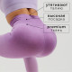 Легинсы спортивные женские MINAKU: SPORTLY, фиолетовые, размер 44 (M)