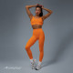 Легинсы женские спортивные в рубчик ONLYTOP, размер 46 (L), цвет абрикосовый