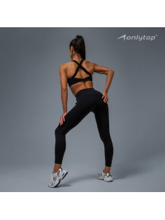 Легинсы женские спортивные ONLYTOP Comfort, размер 44 (M), чёрные