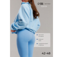 Легинсы спортивные женские MINAKU: SPORTLY, голубые, размер 42 (S)