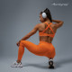Легинсы женские спортивные ONLYTOP Comfort, размер 44 (M), оранжевые