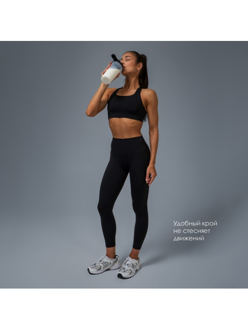 Легинсы женские спортивные ONLYTOP Comfort, размер 42 (S), чёрные