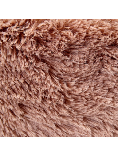 Лежанка для животных, с подушкой, мех, сатин, периотек, 40×40×16 см, микс цветов