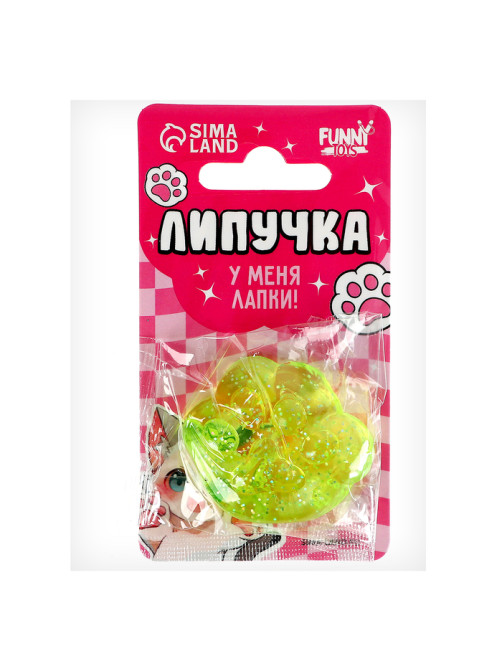 Липучка - антистресс Funny toys «Лапка», МИКС, на блистере