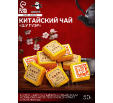 Китайский выдержанный чай «ДЖЕКИЧАЙ» Шу Пуэр, 50 г (±5 г), 7 штук