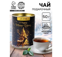 Чай подарочный новогодний в тубусе «Золотой олень», 50 г