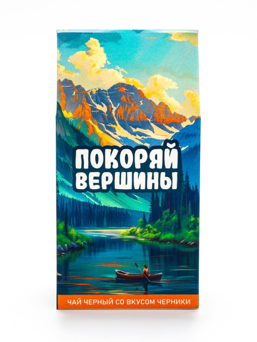 Чай черный «Покоряй вершины», со вкусом черничный пирог, 50 г