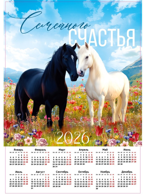Календарь 2026 настенный «Семейного счастья», А2