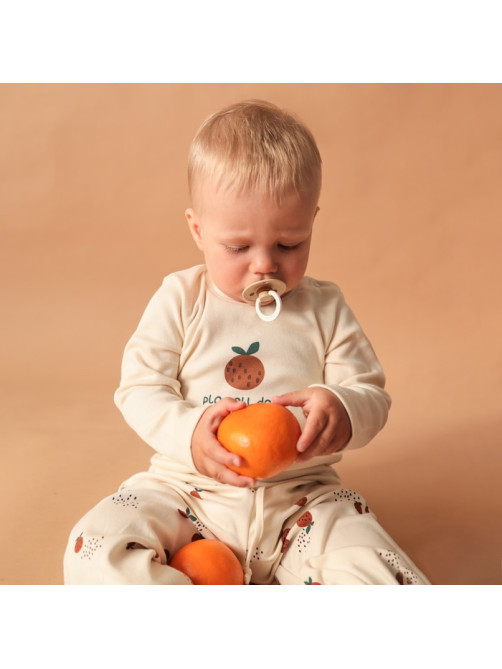 Лонгслив «Крошка Я» Oranges, рост 62-68 см, цвет молочный