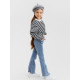 Лонгслив для девочки KAFTAN «Полоска», чёрно-белый, рост 100 см