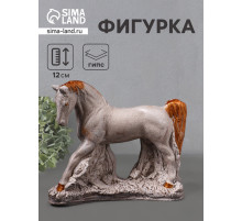 Фигурка гипс «Конь Граф», 12×16×6 см, бежевая