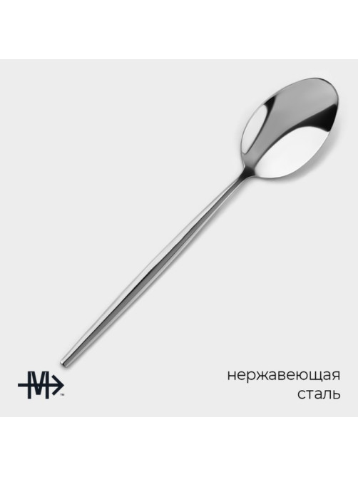 Набор столовых ложек Magistro «Блинк», длина 22 см, 6 шт., нержавеющая сталь, серебристый