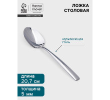 Столовая ложка Hanna Knövell Skagem, 20.7 см, толщина 5 мм, нержавеющая сталь, серебристая