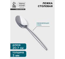 Столовая ложка Hanna Knövell Eman, 20.7 см, толщина 3 мм, нержавеющая сталь, серебристая