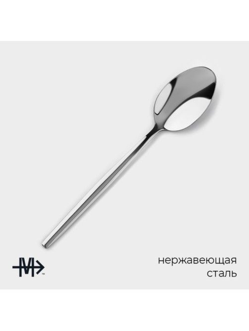 Набор чайных ложек из нержавеющей стали Magistro «Блинк», длина 14.5 см, 6 шт., цвет серебряный