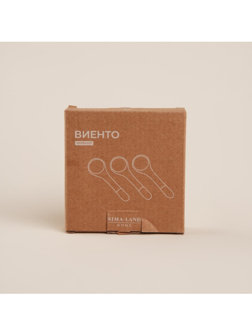 Набор чайных ложек SL Home «Виенто», 10.5×2.8 см, 3 шт., керамика, бежевый