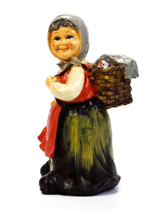 Садовая фигура из полистоуна «Бабушка с гусем», 10×10×20 см, Greengo