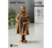 Фигурка гипс «Солдат», 15×6×3 см, винтажная бронза