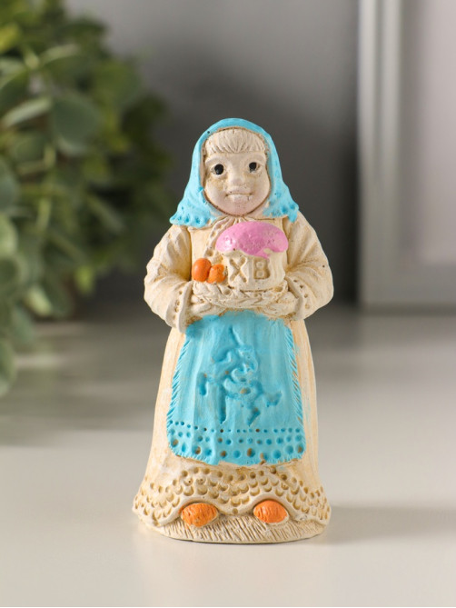 Фигурка гипс «Баба пасхальная», 9×4 см