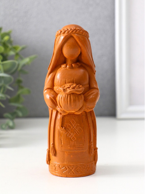 Фигурка - оберег «Денежная берегиня», 14×6×6 см, красная глина