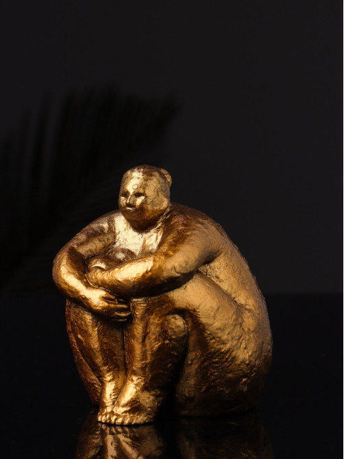 Фигурка гипс «Дама», 9×8×8 см, под бронзу