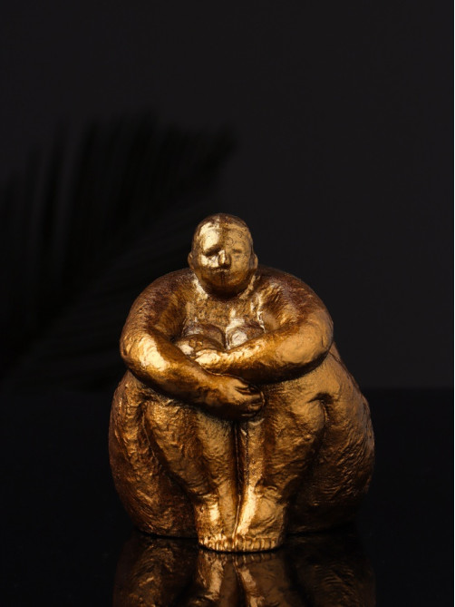 Фигурка гипс «Дама», 9×8×8 см, под бронзу