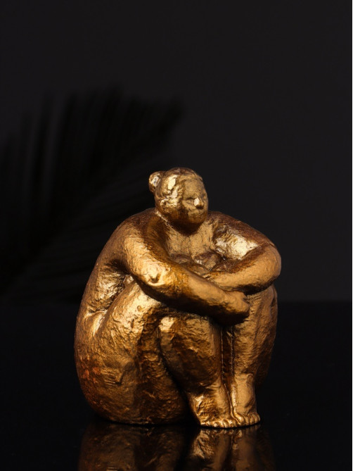 Фигурка гипс «Дама», 9×8×8 см, под бронзу