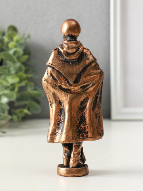 Фигурка гипс «Солдат», 15×6×3 см, винтажная бронза