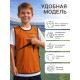Манишка футбольная детская ONLYTOP, р. 36-40, на резинке, оранжевая