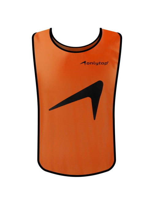 Манишка футбольная ONLYTOP, р. 50-56, на резинке, оранжевая