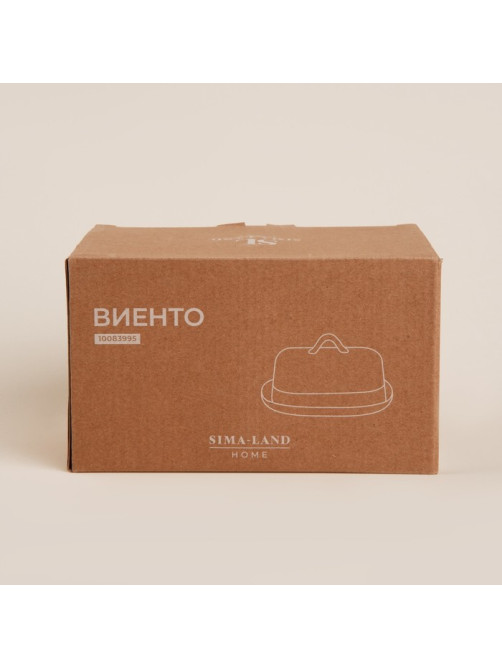 Маслёнка SL Home «Виенто», 18.5×13×10.5 см, керамика, бежевая