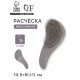 Расчёска массажная, 14.5×6(±1)см, серая