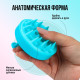 Щётка - массажёр для мытья головы, 8×8×6 см, голубая