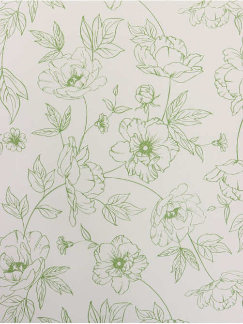 Пленка флористическая для цветов, «Букет цветов», зелёная, 57×57 см