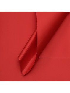 Пленка для цветов тонированная, матовая, насыщенный красный, 57×57±1 см, 65 мкм