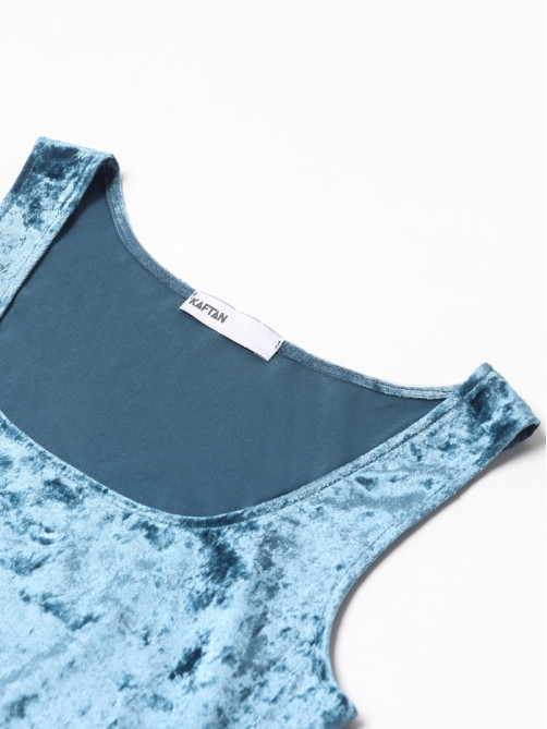 Топ домашний женский KAFTAN Velvet, размер 44-46, синий