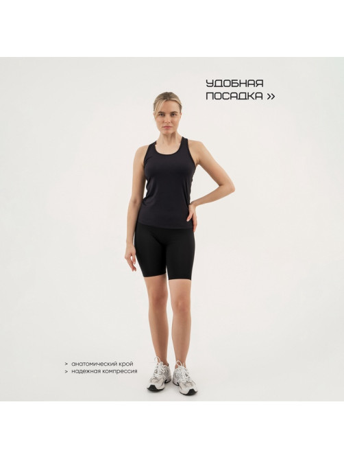 Майка спортивная женская Resport, размер 42 (XS), чёрная, базовая