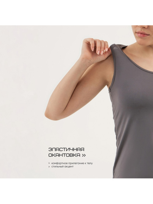 Майка спортивная женская Resport, размер 42 (XS), серая, базовая