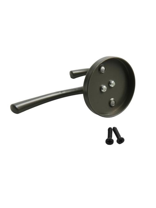 Крючок мебельный CAPPIO SIMPLE, двухрожковый, цвет графит, 4 шт.