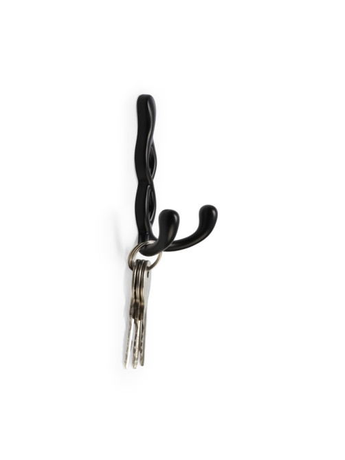 Крючок мебельный CAPPIO PIGTAIL, двухрожковый, цвет черный