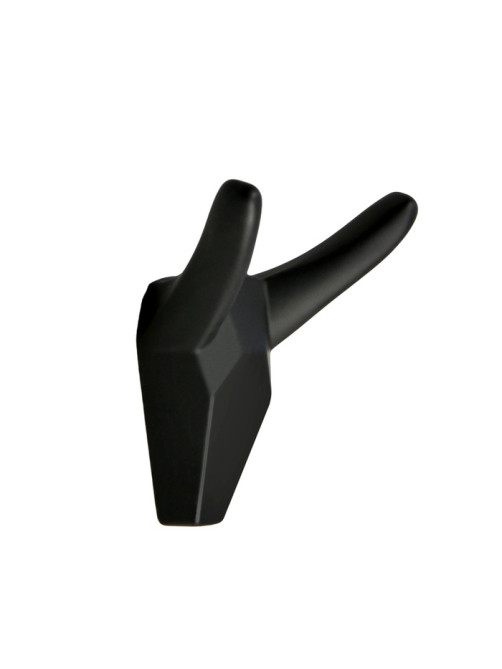Крючок мебельный CAPPIO HORN, двухрожковый, цвет черный, 3 шт.